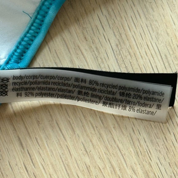 Blue Tie-Dye Women's Swim Top - Picture 7 of 12